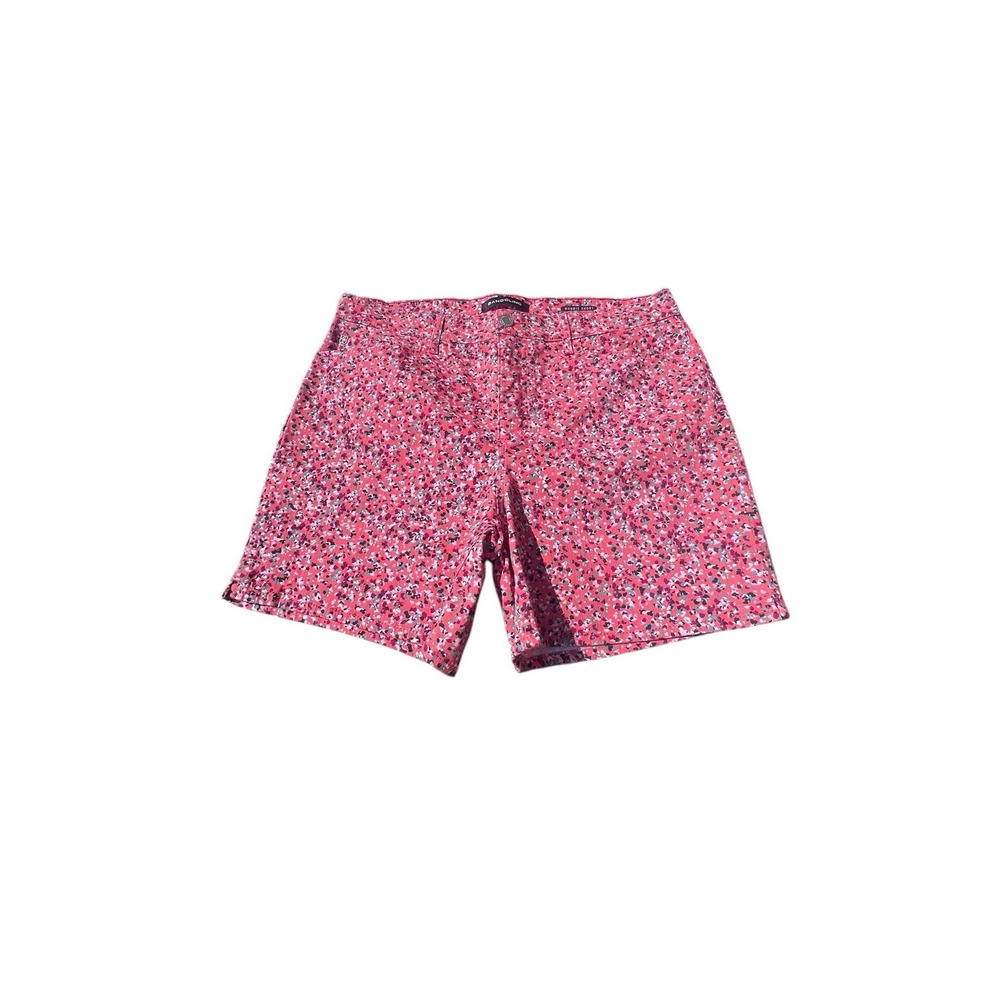 Bandolino Floral Shorts Mandie Zip And‎ Button Front Pockets Stretch Size 16